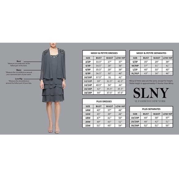 SLNY women’s embellished tiered jacket dress - Picture 11 of 12